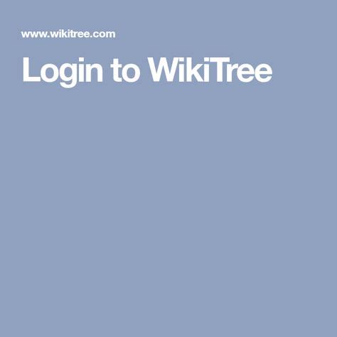 wikitree login